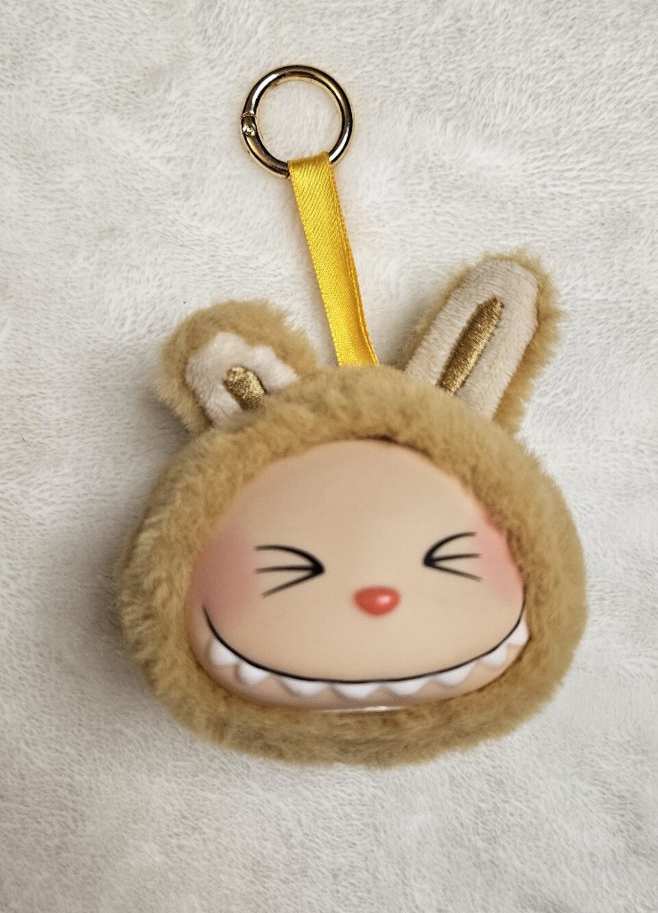 Fuzzy Monster Bunny Plush Keychain Bag Charm